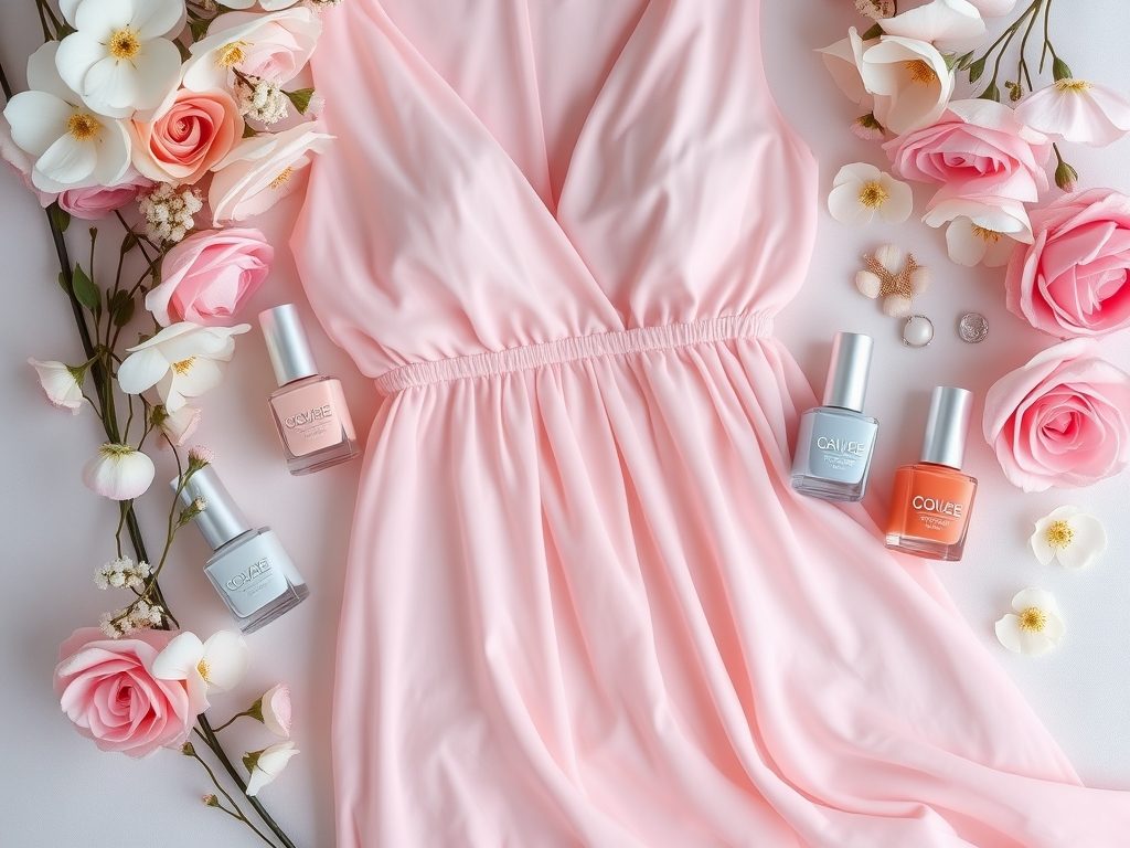 Paznokcie do pudrowej sukienki – modne inspiracje i kolory